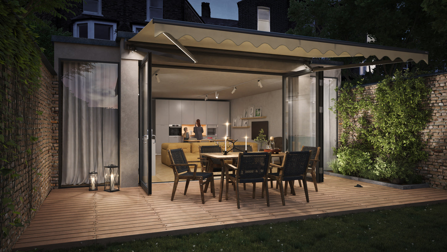 Halbkassetten Markise SUN LED