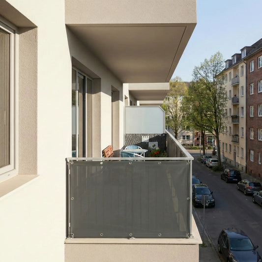 Balkonumrandung Balkonverkleidung Hey Sol Sichtschutz grau KI